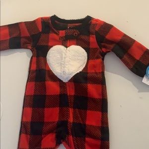 NWT Red Plaid Zip-Up Sleeper